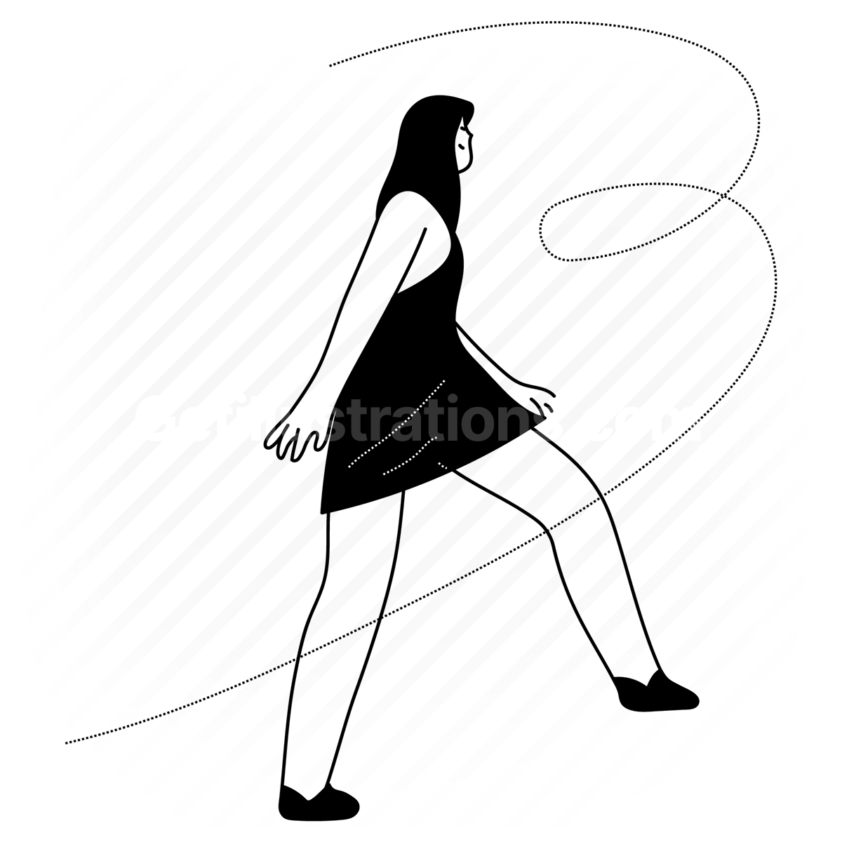 movement, motion, climb, up, stairs, woman, people, person